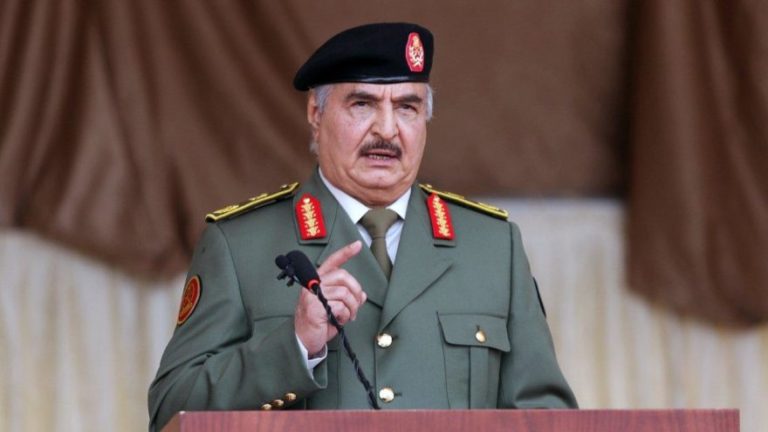 Hafter: Libya’daki işgalci Türk güçlerine karşı savaşa hazır olmaya çağırıyorum