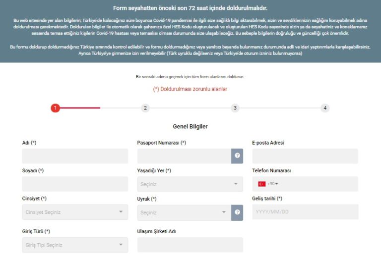 Türkiye’ye seyahat edecekler mutlaka bu formu doldurmalı!