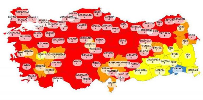 Önde gelen turizm şehirlerinin tamamı “Kırmızı”