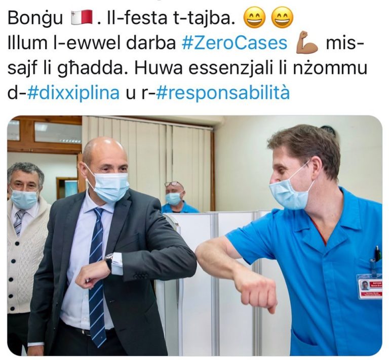 Malta’da 11 ay sonra ilk defa “0” yeni COVID-19 vakası var