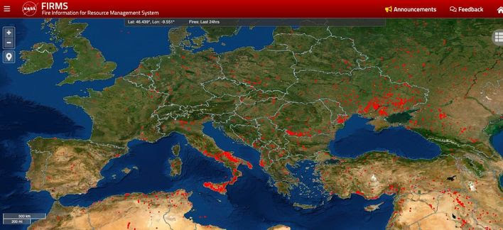 Güney Avrupa da yangınlarla mücadele ediyor