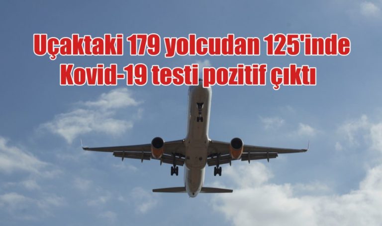 Uçaktaki 125 yolcunun Covid-19 testi pozitif çıktı