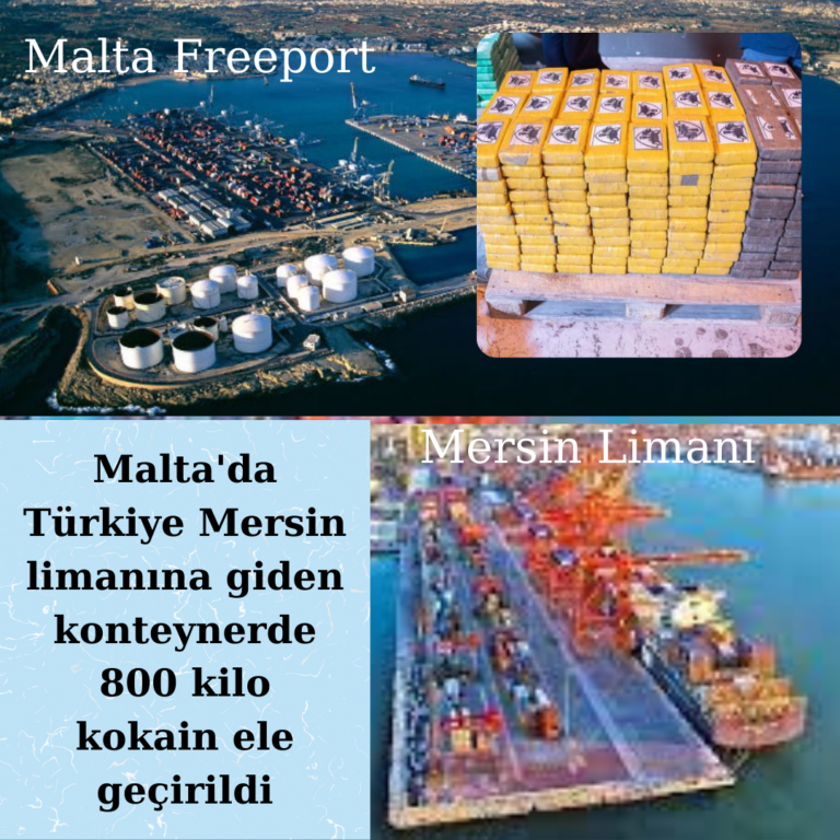 Malta’da Türkiye’ye giden 800 kilo kokain yakalandı