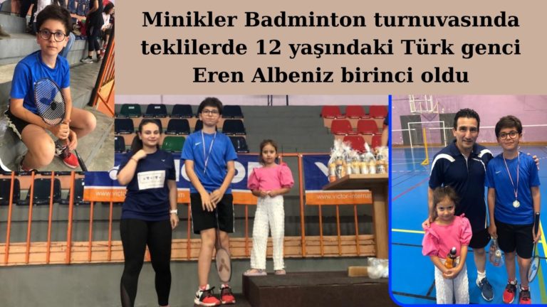 Türk genci minikler Badminton turnuvasında birinci oldu