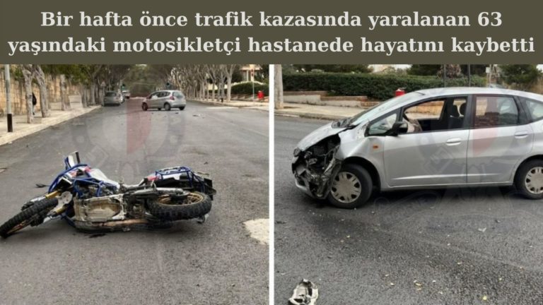 Geçen hafta kazada yaralanan motosikletçi hayatını kaybetti