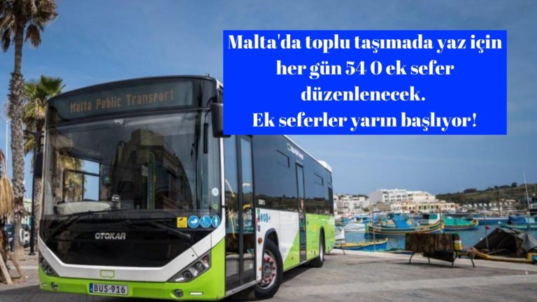 Malta Toplu Taşıma yaz için her gün 540 ek sefere başlıyor