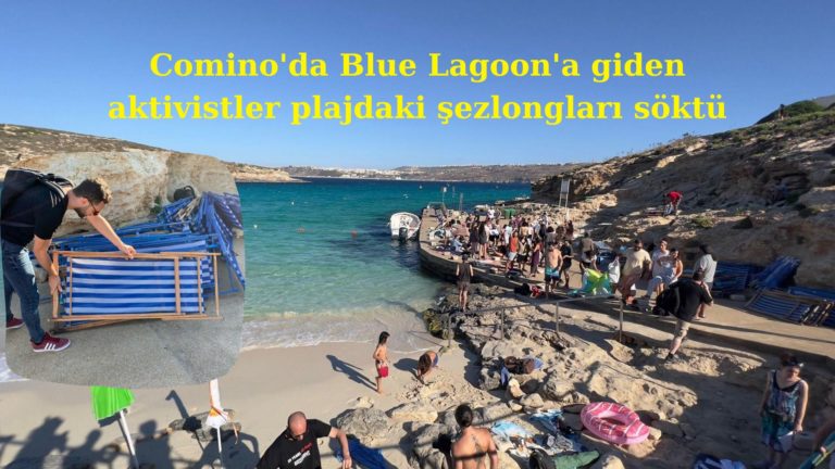 Aktivistler, Blue Lagooon’daki şezlongları söktü!