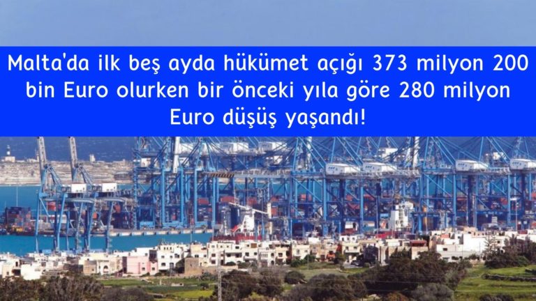 Hükümet açığı ilk beş ayda 373 milyon Euro oldu