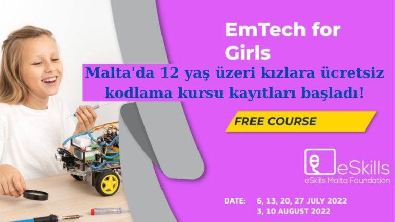 12 yaş üzeri kızlara ücretsiz kodlama kursu