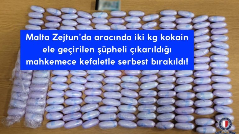 İki kg kokainle yakalanan şüpheli kefaletle serbest bırakıldı