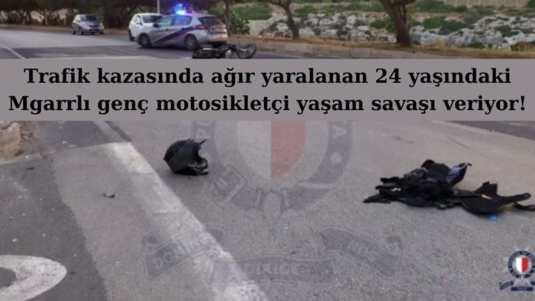 Kazada ağır yaralanan motosikletçi yaşam savaşı veriyor