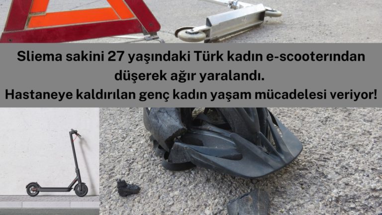Türk kadın e-scooter kazasında ağır yaralandı