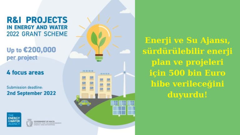 Enerji ve su alanında 500 bin Euro hibe verilecek!