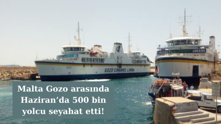 Malta Gozo arasında Haziran’da 500 bin yolcu seyahat etti
