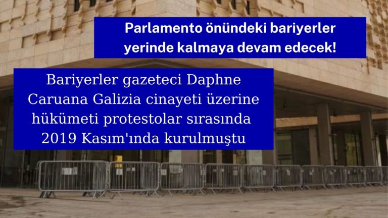 Parlamento önündeki güvenlik bariyerleri kaldırılmayacak!