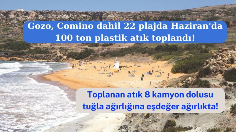 Comino dahil 22 plajda bir ayda 100 ton plasti atık toplandı!