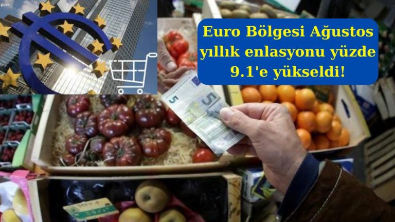 Euro Bölgesi yıllık enflasyonu yüzde 9.1’e yükseldi!