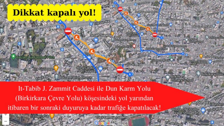 Dikkat yol çalışması!