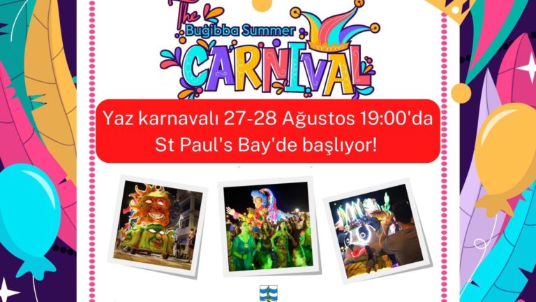 Yaz karnavalı yarın St Paul’s Bay’de başlıyor! 