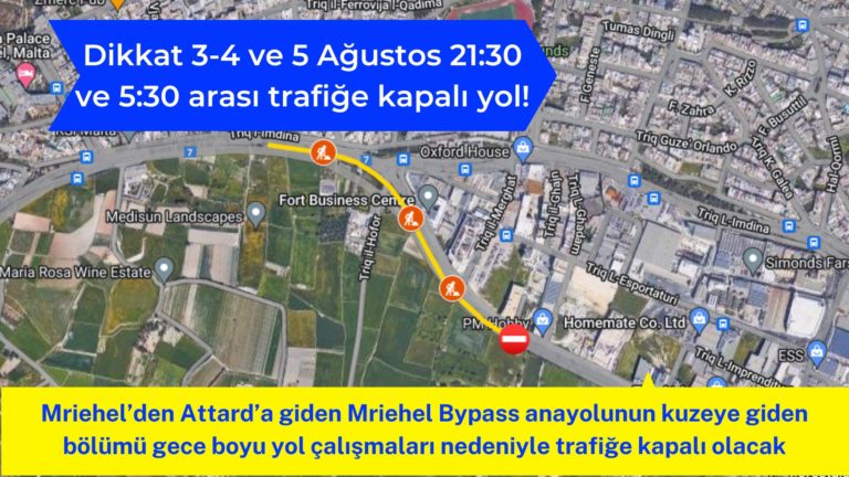 Mriehel Bypass yolunda çalışmalar bu gece başlıyor!