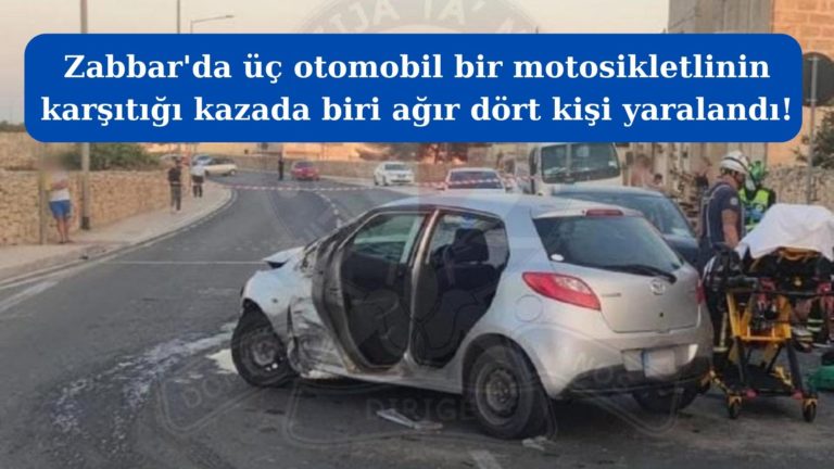 Üç otomobil bir motosiklet çarpıştı: biri ağır dört yaralı!