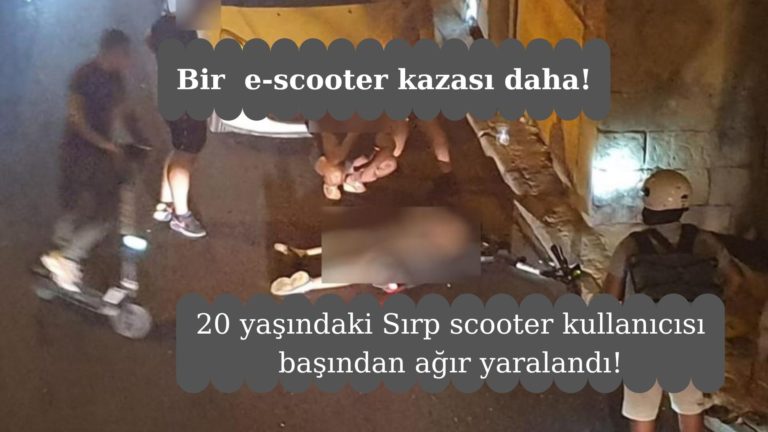 Scooter kazasında 20 yaşındaki Sırp başından ağır yaralandı!