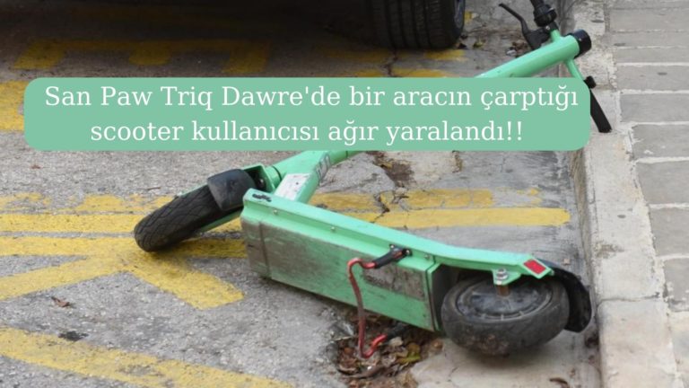 Aracın çarptığı scooterlı ağır yaralandı!