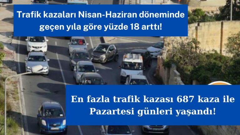 Trafik kazaları ikinci çeyrekte yüzde 18 arttı