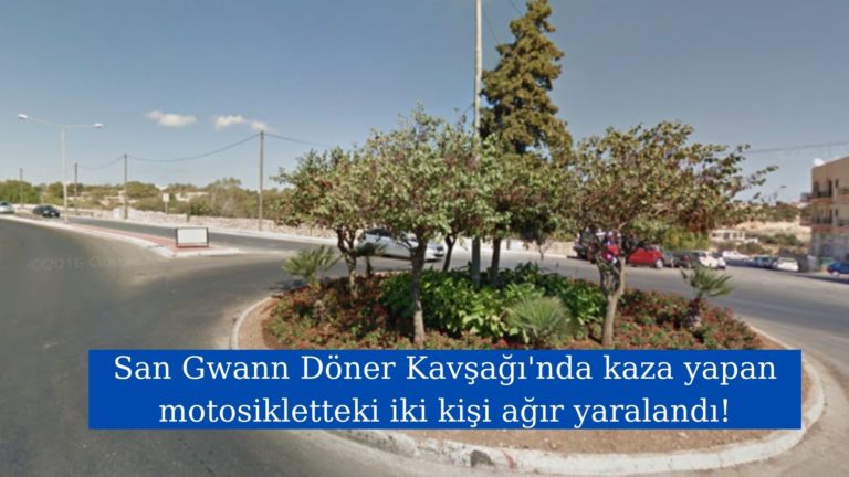 San Gwann döner kavşağında motosiklet kazası!