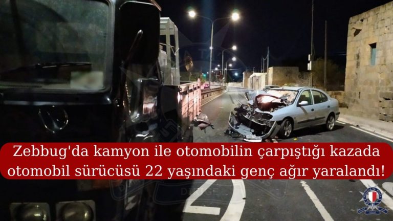 Kamyonla çarpışan otomobil sürücüsü ağır yaralandı!