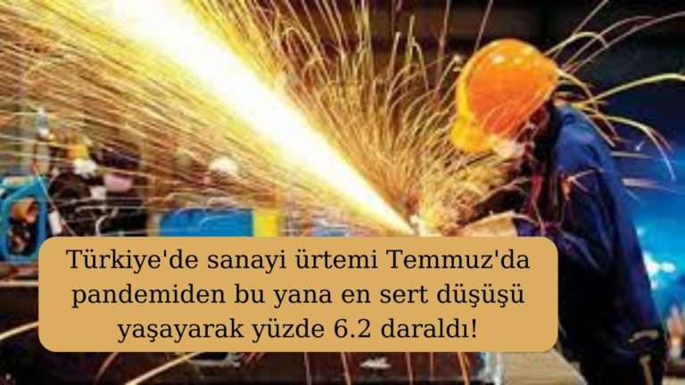 Sanayi üretimi Temmuz’da yüzde 6.2 düştü!