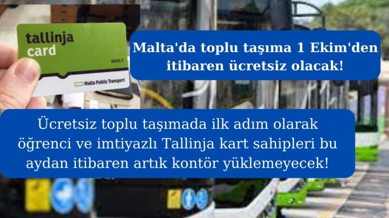 Malta’da ücretsiz toplu taşıma için ilk adım atıldı!