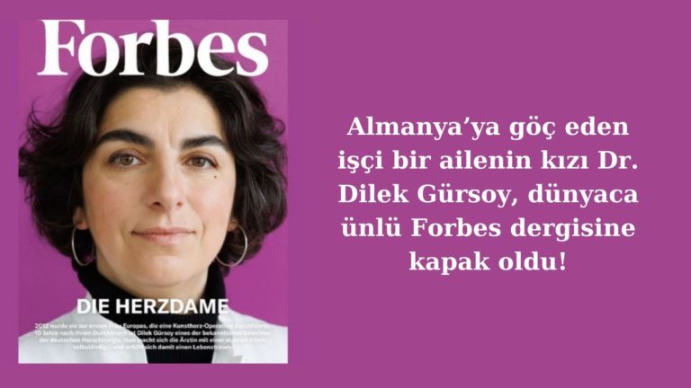 Dr. Dilek Gürsoy Forbes dergisine kapak oldu!