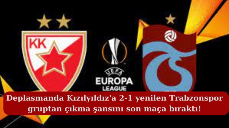 Trabzonspor Kızılyıldız’a yenilerek şansını son maça bıraktı!