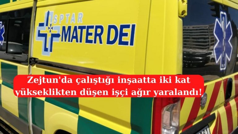 Zejtun’da inşaattan düşen işçi ağır yaralandı!