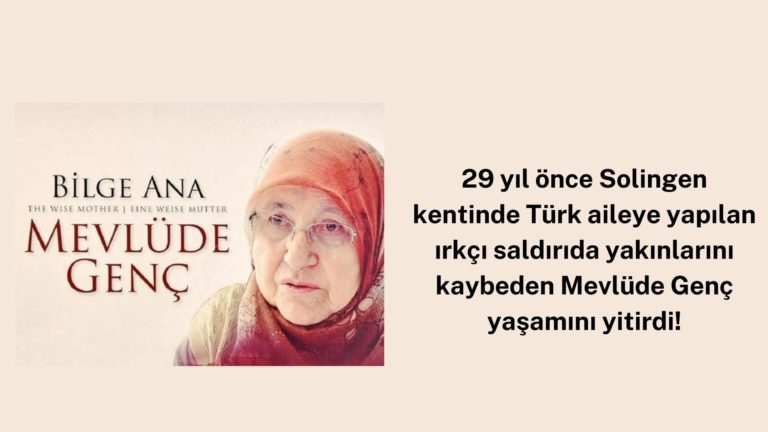“Bilge Ana” Mevlüde Genç 79 yaşında yaşamını yitirdi!