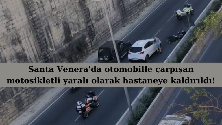 Otomobille çarpışan motosikletli yaralandı!