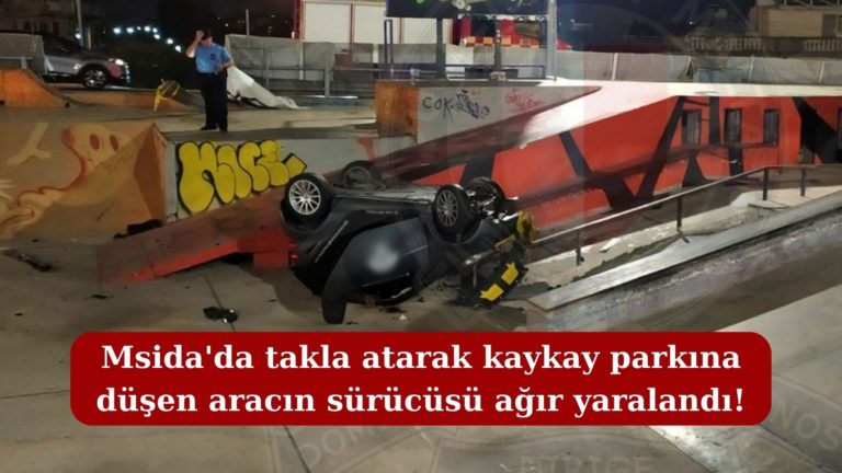 Takla atan aracın sürücüsü ağır yaralandı!