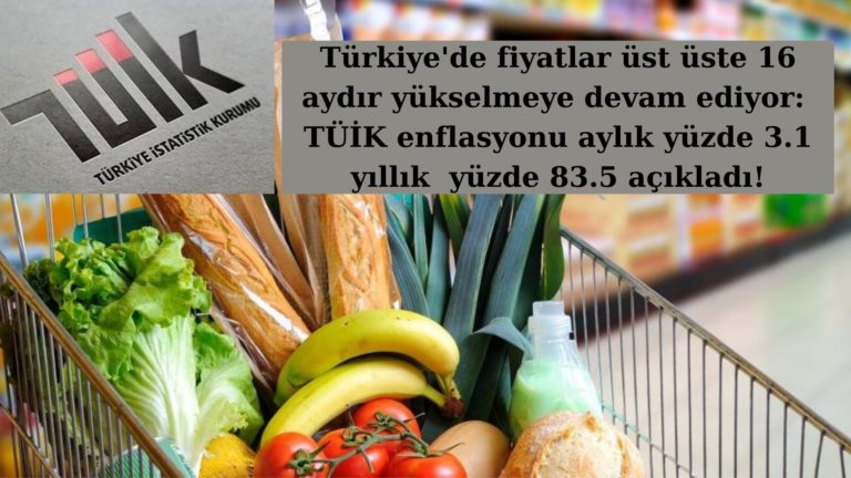 Türkiye’de fiyatlar 16 aydır yükselmeye devam ediyor!
