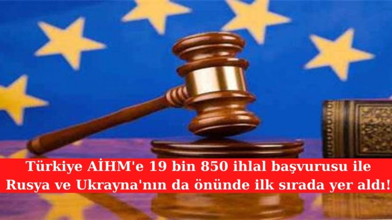 AİHM’e başvurularda Türkiye, Rusya ve Ukrayna’nın önünde ilk sırada!