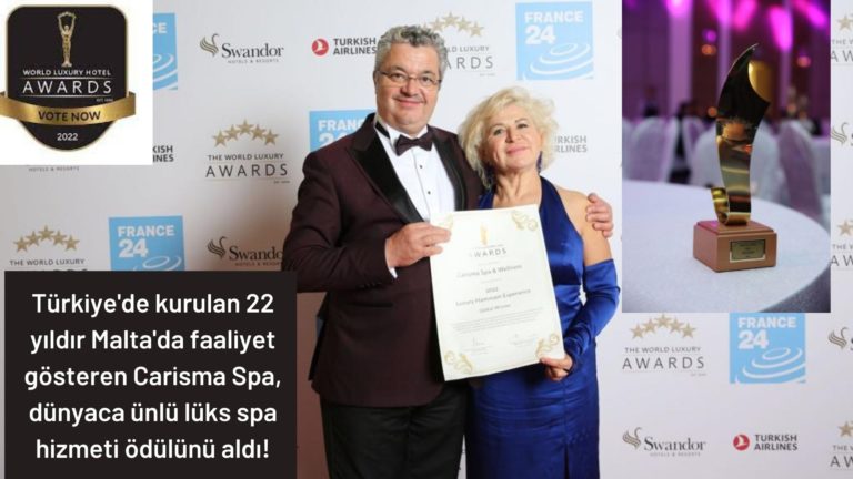 Dünya Lüks Spa hizmeti ödülü Malta’daki Türk işletmeye verildi!