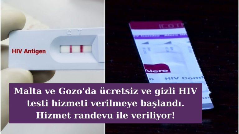 Malta ve Gozo’da ücretsiz ve gizli HIV testi hizmeti başladı!