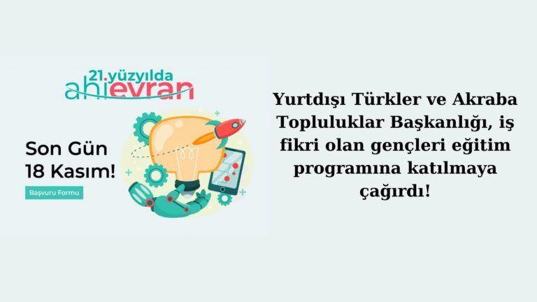 YTB’den gençlere “Fikrini hayata geçir” daveti!