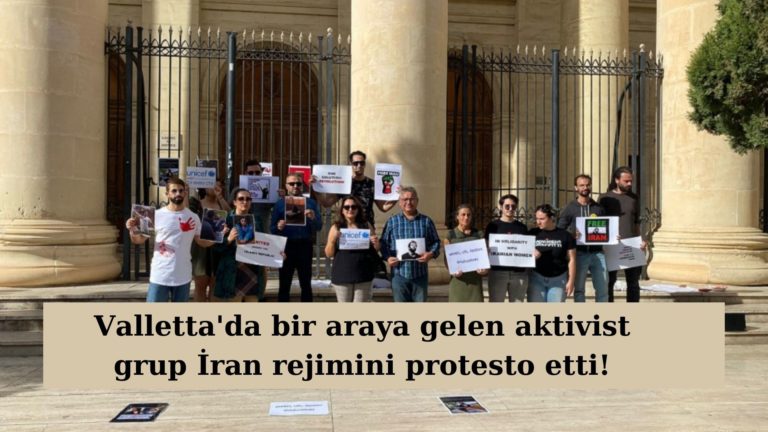 Valletta’da İran rejimi protesto edildi!