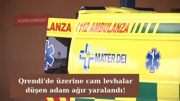 Cam levhaların altında kalan adam ağır yaralandı!