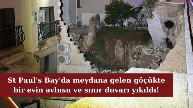 St Paul’s Bay’de meydana gelen göçük korkuttu!