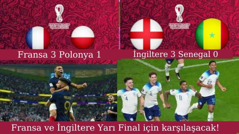 Fransa ve İngiltere Çeyrek Final’de karşılaşacak!