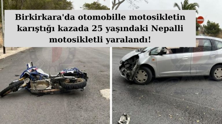Otomobille çarpışan 25 yaşındaki motosikletli yaralandı!