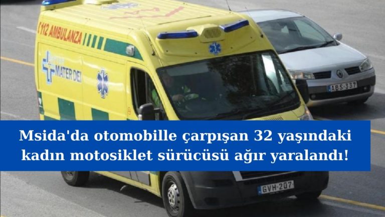 Otomobille çarpışan kadın motosiklet sürücüsü ağır yaralandı!