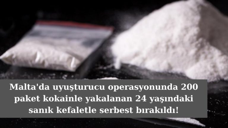200 paket kokainle yakalandı kefaletle bırakıldı!